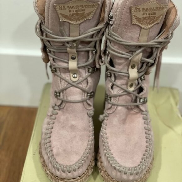 **SOLD**El Vaquero Light Pink Nikila Suede boots EU36 (Will fit US size 6-6.5) - Picture 6 of 9